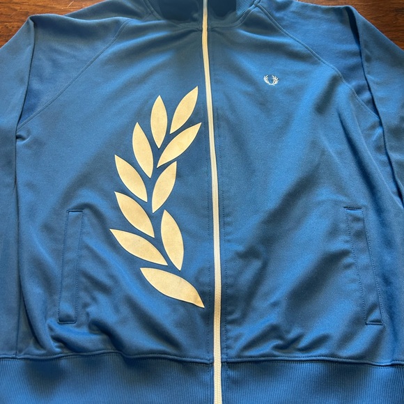 Vintage Fread Perry Tracksuit Hoodie Full Zip Big logo size large - Picture 12 of 15
